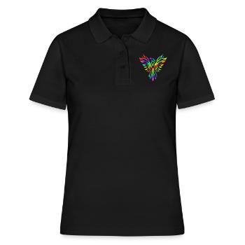 Phoenix Bogen in Himmel - Frauen Polo Shirt - Schwarz - Vorne - Ailine (174cm)