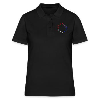 Patrol of France air meeting air force - Women's Polo Shirt - black - Front - Ailine (174cm)