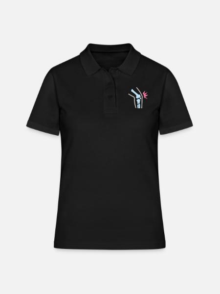 Douleur au genou - Polo Femme - noir