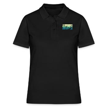 Vintage Windsurfer Cadeau Eat Sleep Windsurf - Polo Femme - noir - Devant - Ailine (174cm)