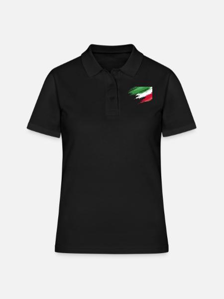 Italienische Flagge - Frauen Polo Shirt - Schwarz