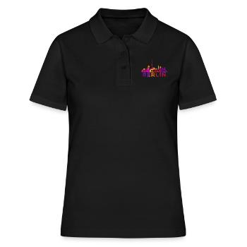Berlin Skyline Impression Souvenir Cadeau Idée - Polo Femme - noir - Devant - Ailine (174cm)