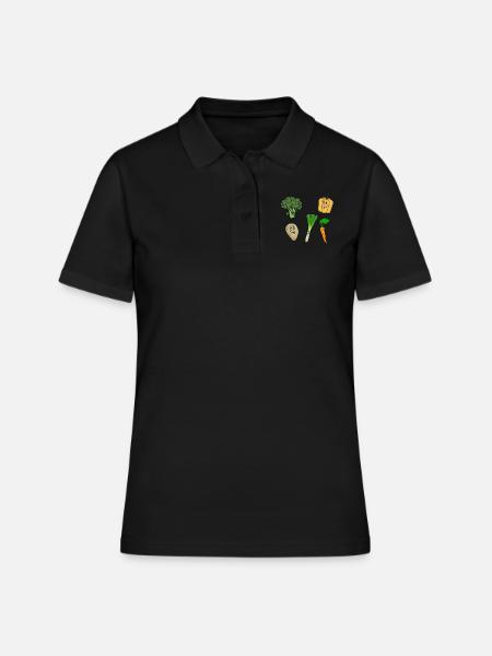 Légumes heureux - Polo Femme - noir