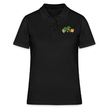 Légumes heureux - Polo Femme - noir - Devant - Ailine (174cm)