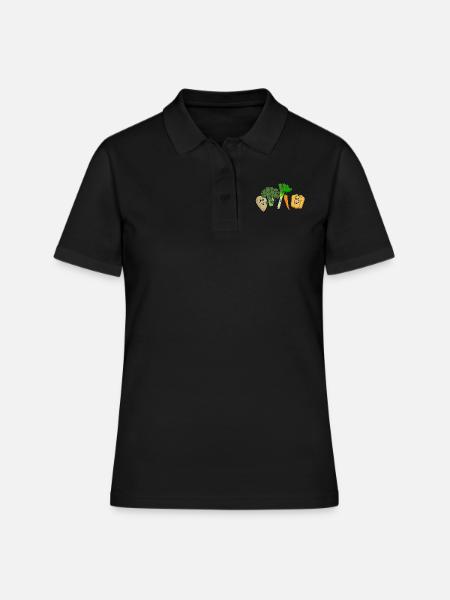 Légumes heureux - Polo Femme - noir