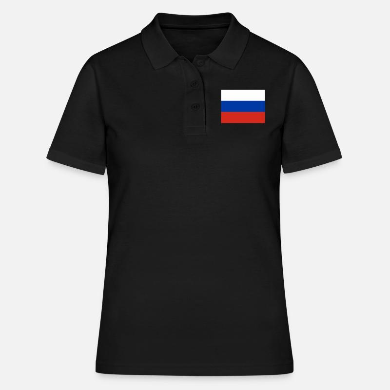 Russie - Polo Femme - noir