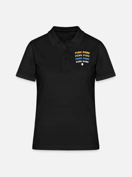 PING PONG HUMOUR PONG PING PONG PONG PING PING - Polo Femme - noir