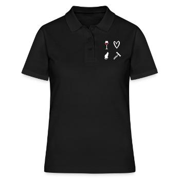 Vin et Chat Tire-bouchon - Polo Femme - noir - Devant - Ailine (174cm)