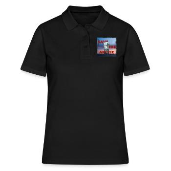 Sauver l’Arctique - Polo Femme - noir - Devant - Ailine (174cm)
