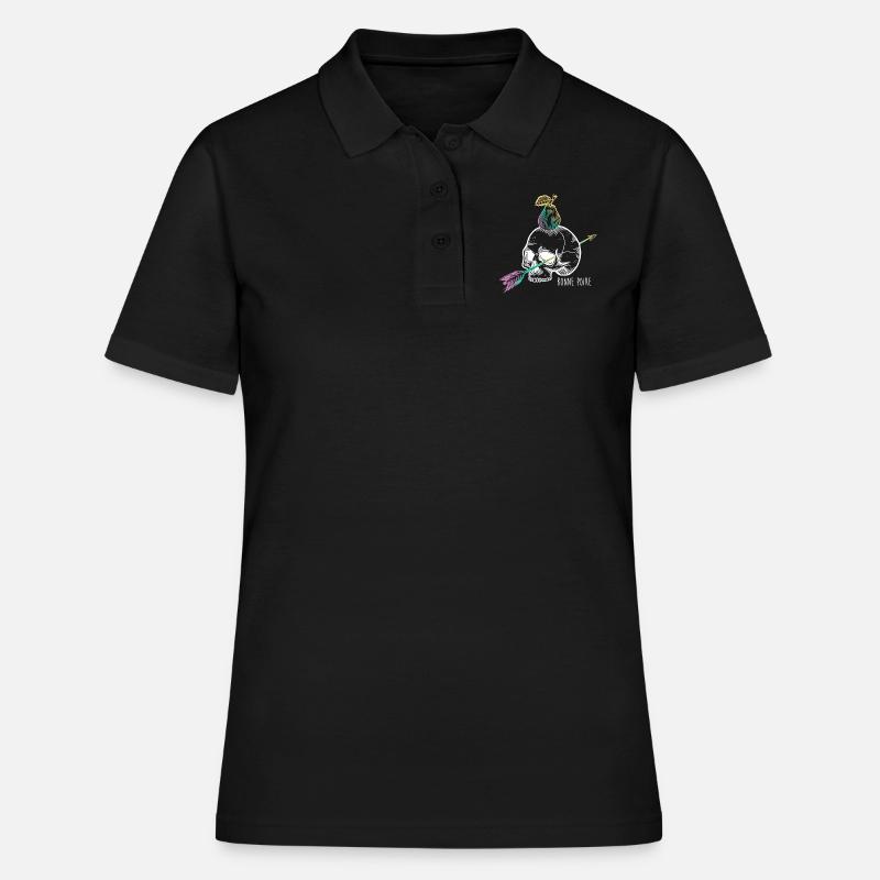 Skull pear white - Women's Polo Shirt - black