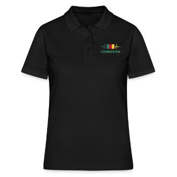 Cameroon Football 2022 heartbeat Cameroon - Women's Polo Shirt - black - Front - Ailine (174cm)