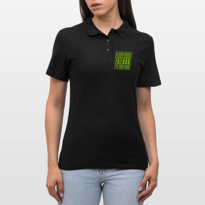 Binär Code Programm Sprache Frauen Polo Shirt
