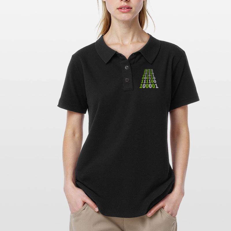 Binär Code Programm Sprache Frauen Polo Shirt