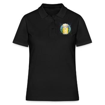 Becher - Frauen Polo Shirt - Schwarz - Vorne - Ailine (174cm)
