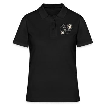 Future mariée floral - Polo Femme - noir - Devant - Ailine (174cm)