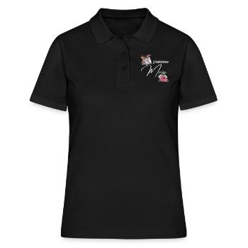 Future mariée floral - Polo Femme - noir - Devant - Ailine (174cm)