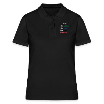 Tante, die Frau, der Mythos, der schlechte Einfluss - Frauen Polo Shirt - Schwarz - Vorne - Ailine (174cm)