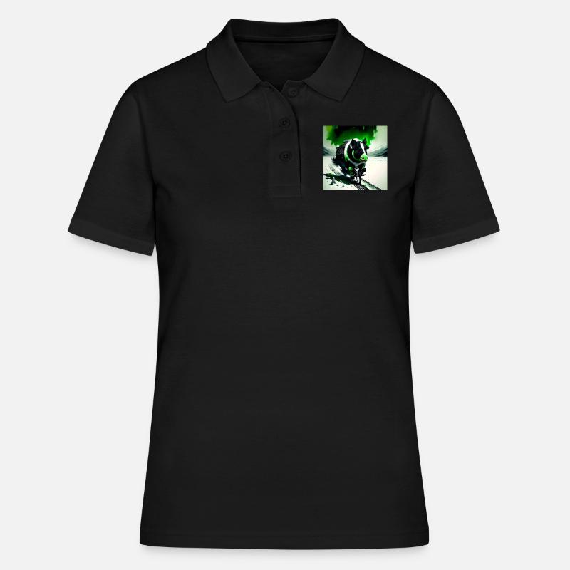 Le cochon vert - Polo Femme - noir