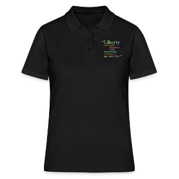 Freiheit Menschenrechte - Frauen Polo Shirt - Schwarz - Vorne - Ailine (174cm)