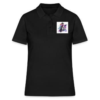 gaming art - Frauen Polo Shirt - Schwarz - Vorne - Ailine (174cm)