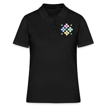 Fleur pastel - Polo Femme - noir - Devant - Ailine (174cm)