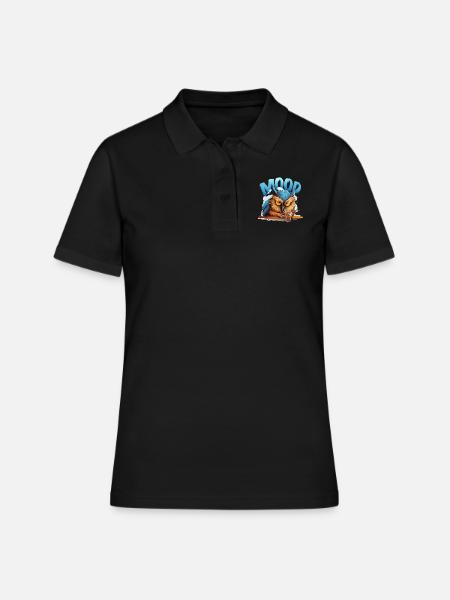 Eule - Frauen Polo Shirt - Schwarz