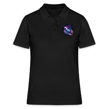 Magisches Einhorn - Frauen Polo Shirt - Schwarz - Vorne - Ailine (174cm)