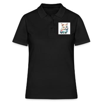 bunny - Frauen Polo Shirt - Schwarz - Vorne - Ailine (174cm)