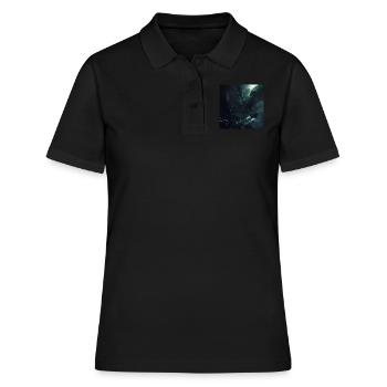 Dunkler Raum - Frauen Polo Shirt - Schwarz - Vorne - Ailine (174cm)