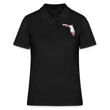 Carte du vrai baseball en Floride - Polo Femme - noir - Devant - Ailine (174cm)