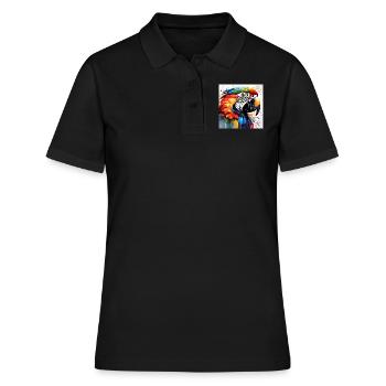 Parrot coloured - Women's Polo Shirt - black - Front - Ailine (174cm)