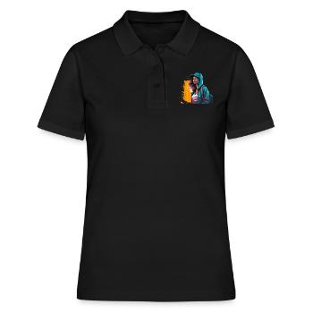 Fille urbaine - Polo Femme - noir - Devant - Ailine (174cm)