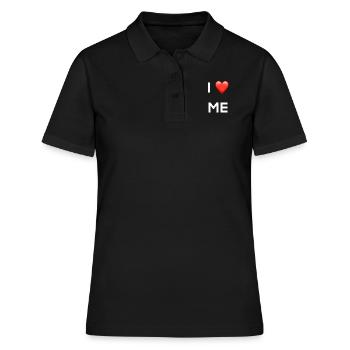 I Love Me Selbstliebe genug Selbstbewusstsein mut - Frauen Polo Shirt - Schwarz - Vorne - Ailine (174cm)