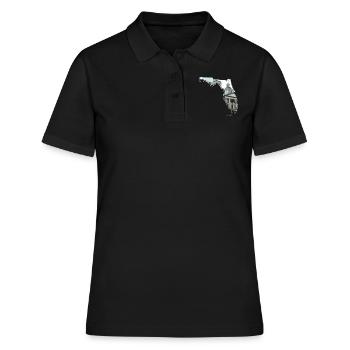Florida State Capitol in Florida Landkarte - Frauen Polo Shirt - Schwarz - Vorne - Ailine (174cm)