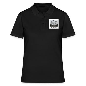 Brüsseler Atomium - Frauen Polo Shirt - Schwarz - Vorne - Ailine (174cm)