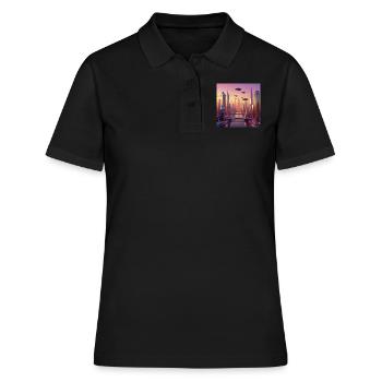 Kunst - Frauen Polo Shirt - Schwarz - Vorne - Ailine (174cm)