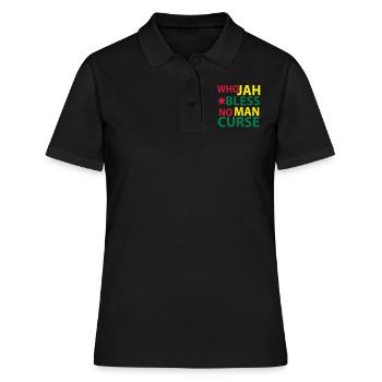who jah bless - Frauen Polo Shirt - Schwarz - Vorne - Ailine (174cm)