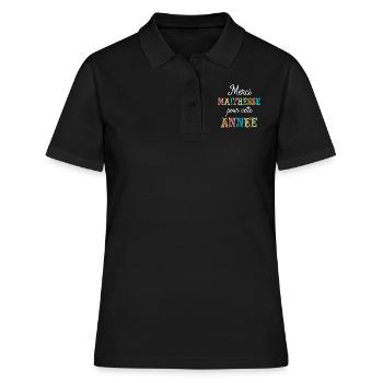 Merci maîtresse pour cette année cadeau fin d'anné - Polo Femme - noir - Devant - Ailine (174cm)