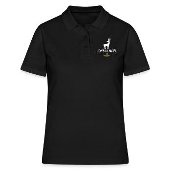 JOYEUX NOEL - Polo Femme - noir - Devant - Ailine (174cm)