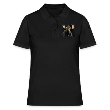 Roi des élans - Polo Femme - noir - Devant - Ailine (174cm)