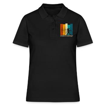 Camino de Santiago - Pèlerins - Buen Camino - Polo Femme - noir - Devant - Ailine (174cm)