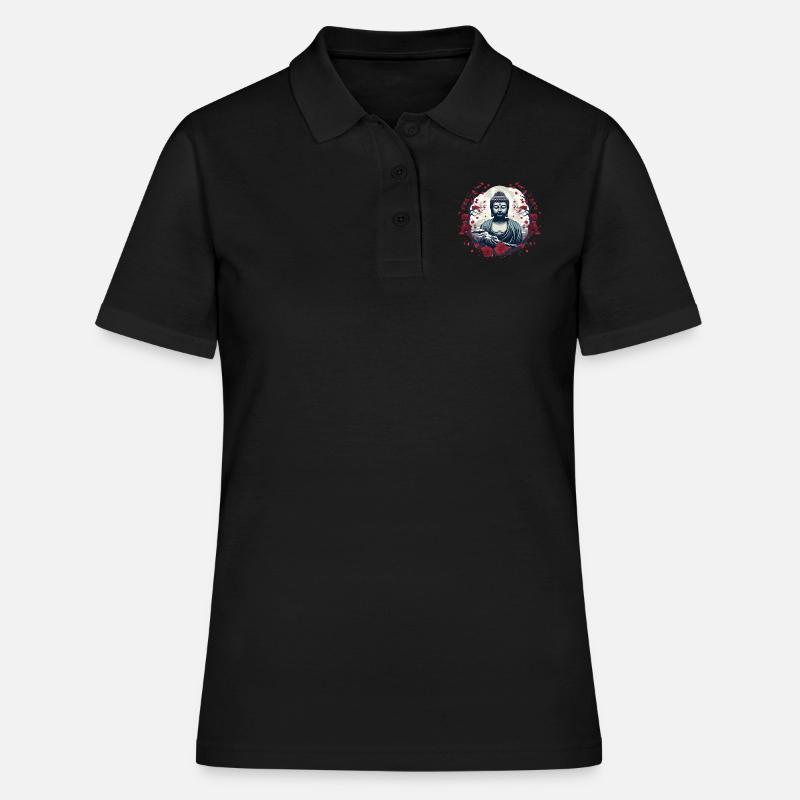 Buddha Statue - Women's Polo Shirt - black