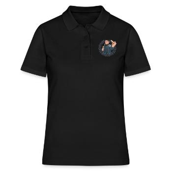 Rieser Grantler // Illustration - Polo Femme - noir - Devant - Ailine (174cm)