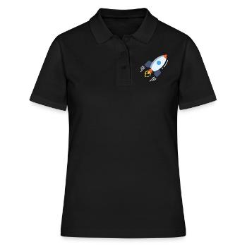 Vaisseau spatial volant. Cadeau - Polo Femme - noir - Devant - Ailine (174cm)