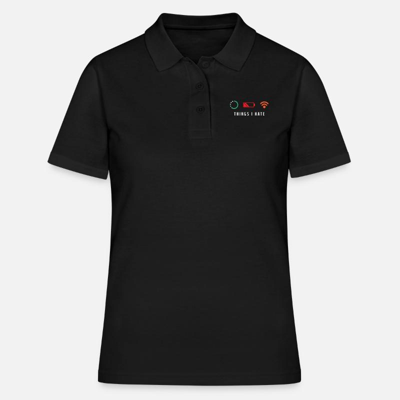 Things I Hate Nerd Computer - Frauen Polo Shirt - Schwarz