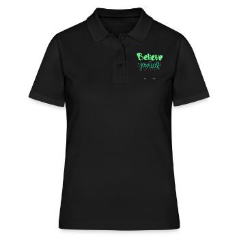 Motivation - Frauen Polo Shirt - Schwarz - Vorne - Ailine (174cm)