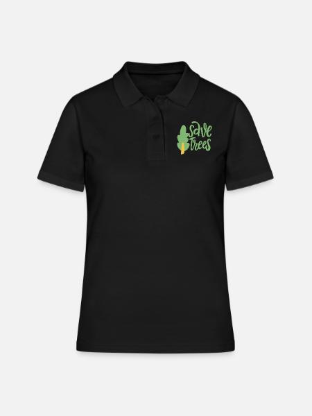 Sauver les arbres - Polo Femme - noir