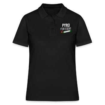 Pyro vor ever Feuerwerk - Frauen Polo Shirt - Schwarz - Vorne - Ailine (174cm)