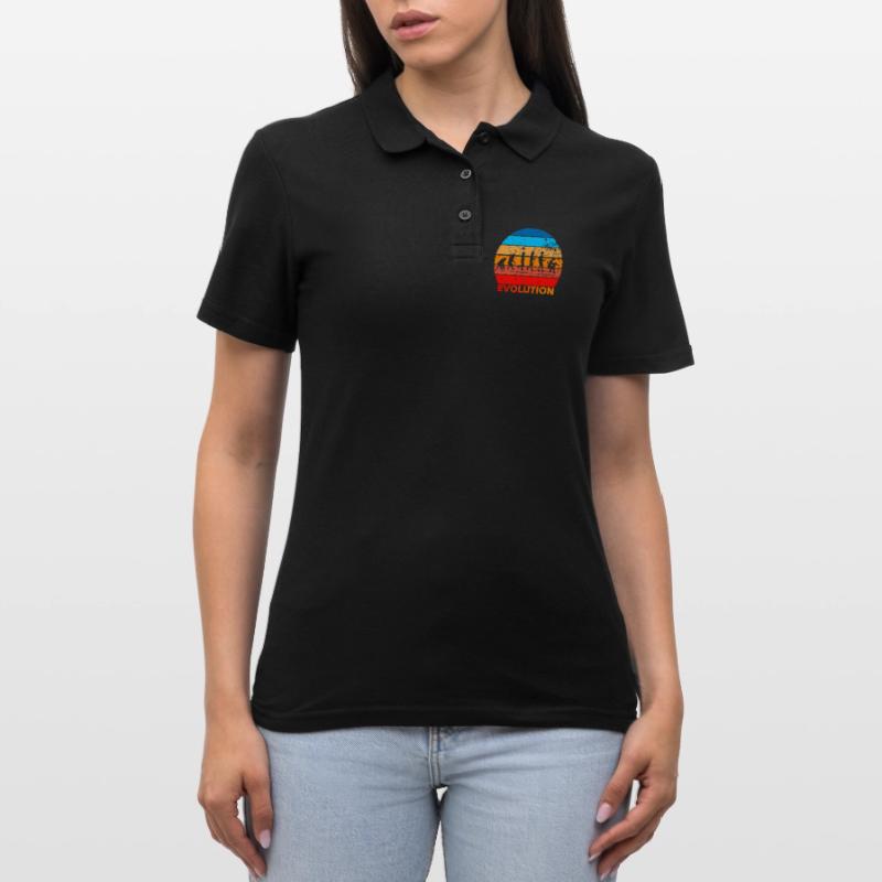Evolution von IT EDV Informatik Computer Nerds Frauen Polo Shirt