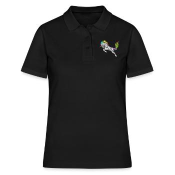 LICORNE STYLISÉE - Polo Femme - noir - Devant - Ailine (174cm)